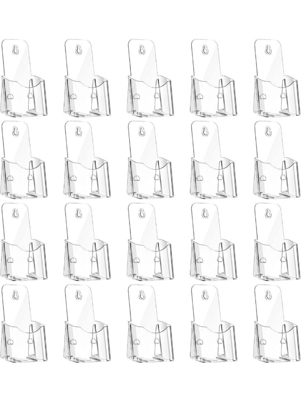 20 Pcs Acrylic Brochure Holder 4x7.9" Clear Display Stand for Flyers & Pamphlets